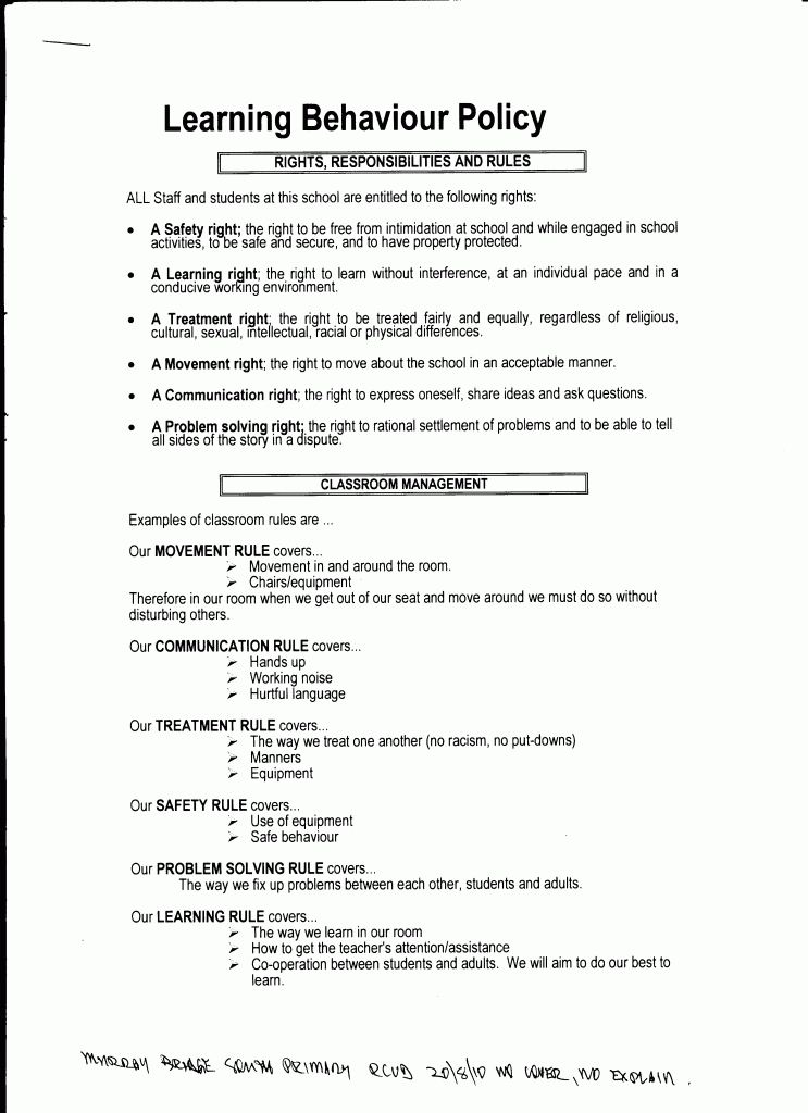 behaviour policy page 1